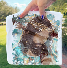 Load image into Gallery viewer, Jesus Watercolor Gold Glitter TRANSFER AGCM JAN 26