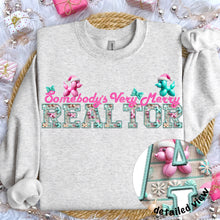 Load image into Gallery viewer, Somebody’s Very Merry Title Faux Embroidery (DROPDOWN) TRANSFER