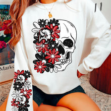 Load image into Gallery viewer, Floral Skulls And Letters Sports Team With Sleeve TRANSFER MMD