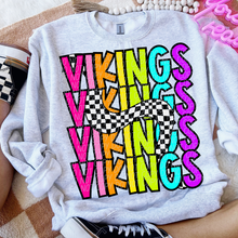 Load image into Gallery viewer, 80’s Stacked Checker Mascots DROPDOWN TRANSFER CSD FEB 26