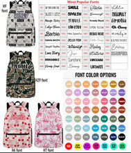 Load image into Gallery viewer, Back To School Customizable 3 Piece Backpack Set