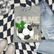 Load image into Gallery viewer, Dalmatian Game Day Soccer With Bow DROPDOWN TRANSFER CAP FEB