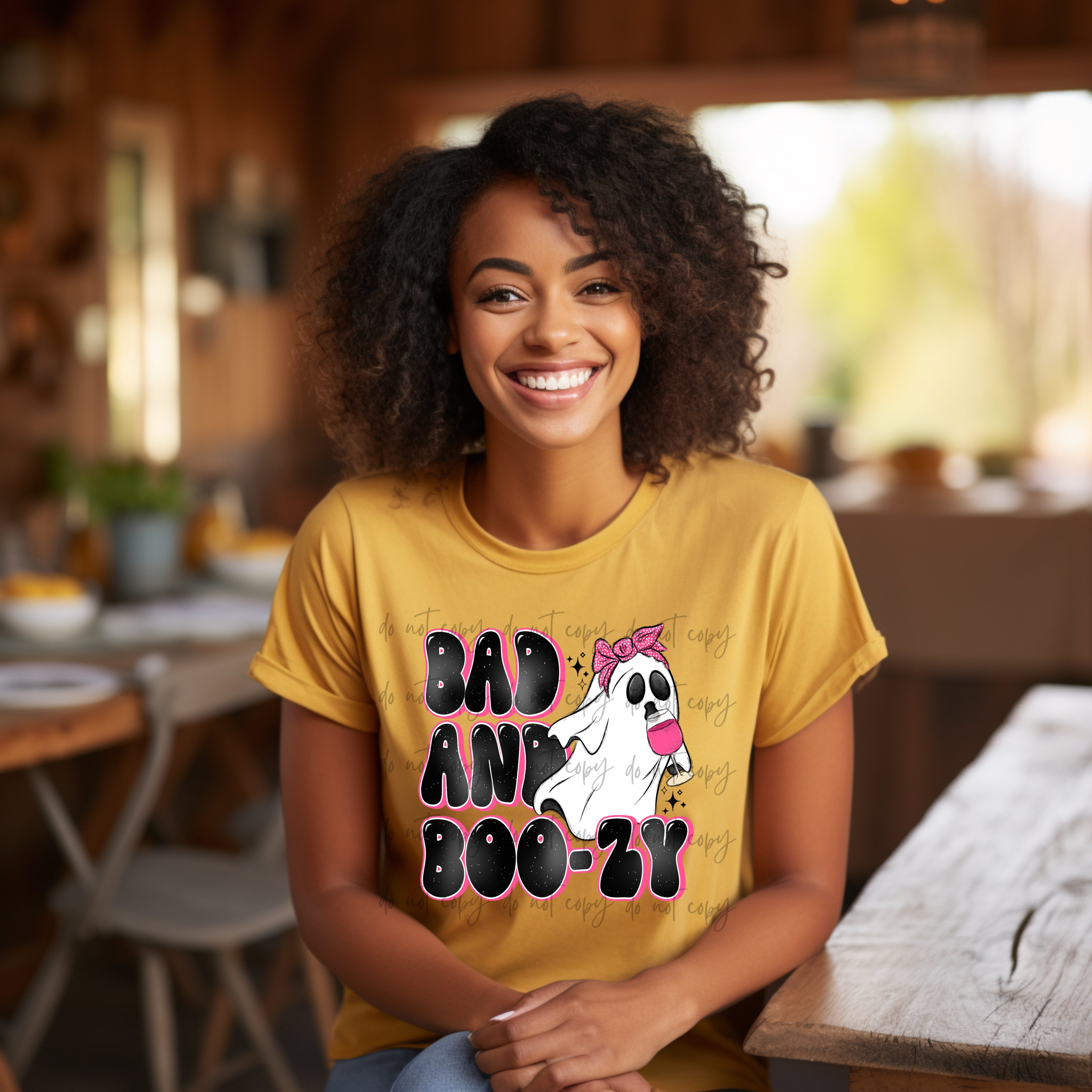 Bad And Boozy Bandana Ghost TRANSFER Sassy Sublimation & Screen Prints