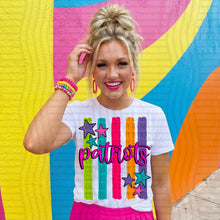 Load image into Gallery viewer, Rainbow Stripes Stars School Mascots DROPDOWN TRANSFER CAP MAY 26