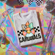 Load image into Gallery viewer, Pink Teal Gold Glitter Checker Mascots Dropdown TRANSFER CST JUNE