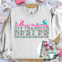 Load image into Gallery viewer, Somebody’s Very Merry Title Faux Embroidery (DROPDOWN) TRANSFER