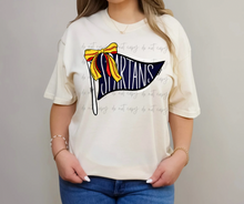 Load image into Gallery viewer, Softball Pennant Bow Dropdown TRANSFER TGG FEB