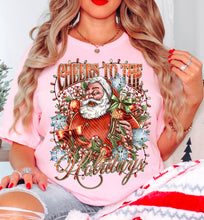 Load image into Gallery viewer, Cheers To The Holidays Santa Snowflake Bottle TRANSFER