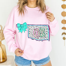 Load image into Gallery viewer, Pink Teal Dalmatian Bow States (All 50 states available) DTF TRANSFER