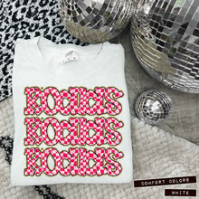Load image into Gallery viewer, Pink Checker Gold Glitter Mascot Dropdown TRANSFER CAP APR