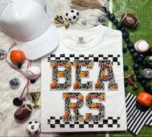 Load image into Gallery viewer, Basketball Faux Embroidery Checkered Mascots DROPDOWN TRANSFER CAP