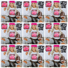 Load image into Gallery viewer, Pink Out Mascot Gold Glitter Chenille DROPDOWN TRANSFER