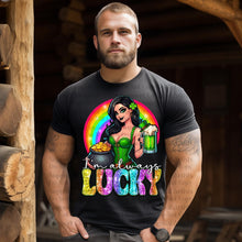 Load image into Gallery viewer, I’m Always Lucky Glitter Lady TRANSFER