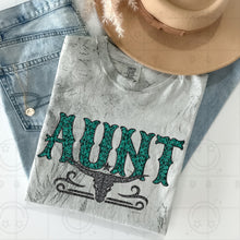 Load image into Gallery viewer, Title Turquoise Faux Glitter Bullhead Dropdown TRANSFER HMWK FEB 25