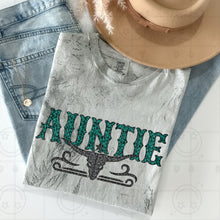 Load image into Gallery viewer, Title Turquoise Faux Glitter Bullhead Dropdown TRANSFER HMWK FEB 25