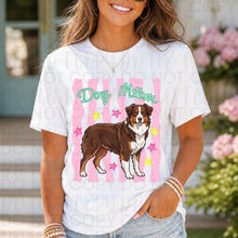 Load image into Gallery viewer, Dog Mom Wavy Pink Stripes Breed DROPDOWN TRANSFER UAC 26