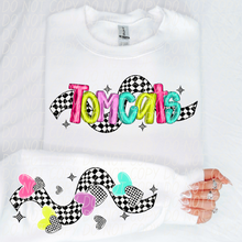 Load image into Gallery viewer, Bright Checkered Mascot With Sleeve Option DTF TRANSFER CSD