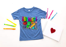 Load image into Gallery viewer, Rainbow Checkered School Supplies Grades TRANSFER