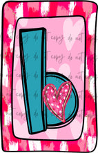 Load image into Gallery viewer, Valentines Box Letter Name CUSTOMIZED DTF Transfer
