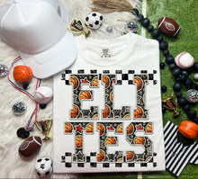 Load image into Gallery viewer, Basketball Faux Embroidery Checkered Mascots DROPDOWN TRANSFER CAP