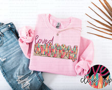 Load image into Gallery viewer, Loved Pink Gold Paintbrush Names DROPDOWN TRANSFER CAP JAN