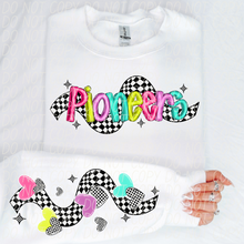 Load image into Gallery viewer, Bright Checkered Mascot With Sleeve Option DTF TRANSFER CSD