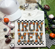 Load image into Gallery viewer, Basketball Faux Embroidery Checkered Mascots DROPDOWN TRANSFER CAP