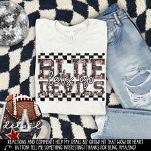 Load image into Gallery viewer, Let’s Go Football Faux Embroidery Checkered Mascots DROPDOWN TRANSFER CAP 24