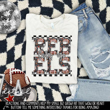 Load image into Gallery viewer, Let’s Go Football Faux Embroidery Checkered Mascots DROPDOWN TRANSFER CAP 24