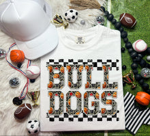 Load image into Gallery viewer, Basketball Faux Embroidery Checkered Mascots DROPDOWN TRANSFER CAP