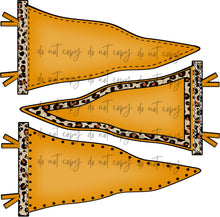 Load image into Gallery viewer, Go Fight Win Triple Leopard Pennant CUSTOMIZED DTF Transfer