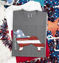 Load image into Gallery viewer, Patriotic Dog Designs White Text SWD MAY DROPDOWN TRANSFER
