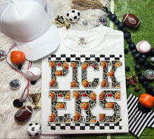 Load image into Gallery viewer, Basketball Faux Embroidery Checkered Mascots DROPDOWN TRANSFER CAP