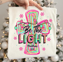 Load image into Gallery viewer, Be The Light Pink Mint Cross TRANSFER ET OCT 25