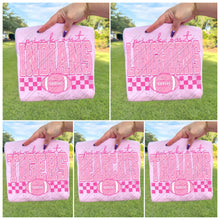 Load image into Gallery viewer, Pink Out Distressed Checker Mascots DROPDOWN TRANSFER CARTER SEP 26
