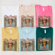 Load image into Gallery viewer, Stay Humble And Kind Plaid Cowgirl TRANSFER KAYNDI 25
