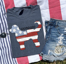 Load image into Gallery viewer, Patriotic Dog Designs Black Text SWD MAY DROPDOWN TRANSFER