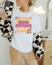 Load image into Gallery viewer, Pink Orange Checker Pop Mascot Dropdown TRANSFER CAP MAY