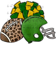 Load image into Gallery viewer, Football Pom Helmet (Add Name) Customized DTF TRANSFER