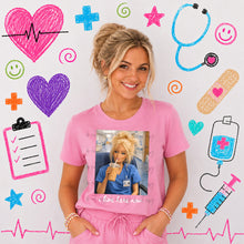Load image into Gallery viewer, I Live Here Now Nurse Hair Color DROPDOWN DTF TRANSFER TUESDAY