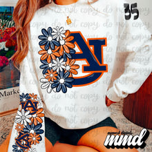 Load image into Gallery viewer, Floral Skulls And Letters Sports Team With Sleeve TRANSFER MMD