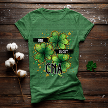 Load image into Gallery viewer, One Lucky Shamrock Gold Glitter DROPDOWN TRANSFER REVEL FEB 26