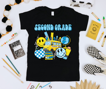 Load image into Gallery viewer, Blue Retro Collage Grades DROPDOWN TRANSFER