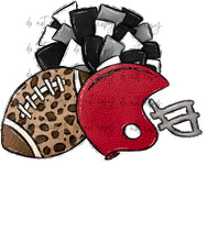 Load image into Gallery viewer, Football Pom Helmet (Add Name) Customized DTF TRANSFER