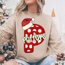 Load image into Gallery viewer, Dotted Letter Santa Hat Mascot DROPDOWN TRANSFER CSD