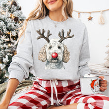 Load image into Gallery viewer, Christmas Red Nose Antler Dogs Dropdown TRANSFER