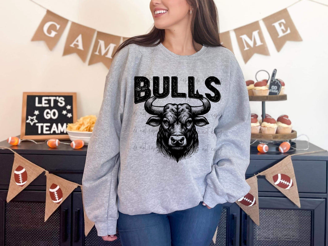 Bulls BW Mascot TRANSFER