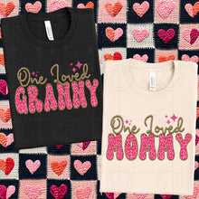 Load image into Gallery viewer, One Loved Pink Gold Leopard Faux Embroidery Titles DROPDOWN TRANSFER HMWK DEC