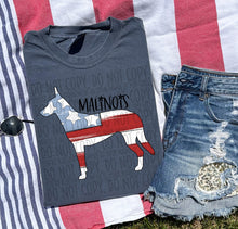Load image into Gallery viewer, Patriotic Dog Designs Black Text SWD MAY DROPDOWN TRANSFER