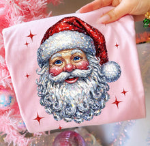 Load image into Gallery viewer, Rhinestone Santa Head TRANSFER